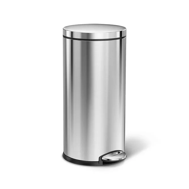 simplehuman-35l-round-step-can-cestello-a-pedale-rotondo-35-litri-con-lid-shox-c image 1