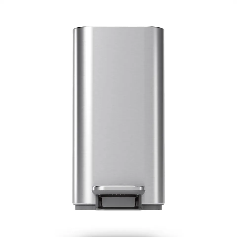 simplehuman-pattumiera-a-pedale-da-bagno-slim-in-acciaio-inox-spazzolato-5-litri image 1