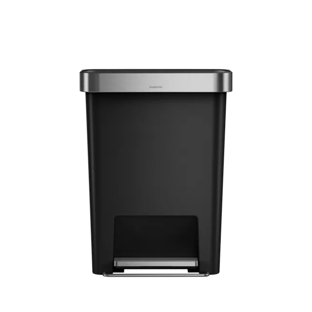 simplehuman-45l-hybrid-step-can-pattumiera-a-pedale-ibrida-45-litri-con-tasca-po image 1