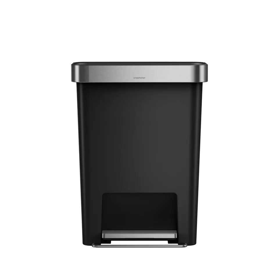 simplehuman-45l-hybrid-step-can-pattumiera-a-pedale-ibrida-45-litri-con-tasca-po image 1