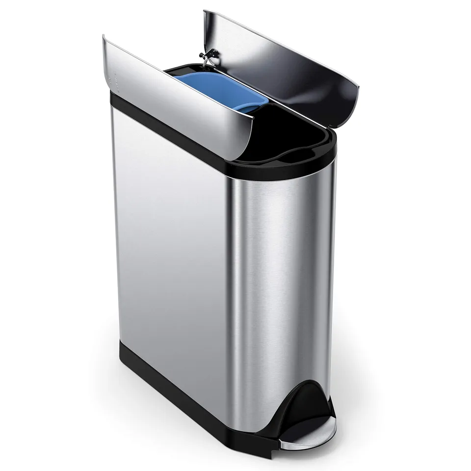 simplehuman-cw2017-cestino-a-farfalla-con-pedale-40l-20-20-raccolta-differenziat image 1