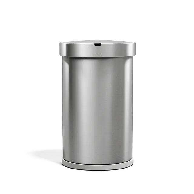 simplehuman-45l-semi-round-sensor-can-cestino-sensore-touch-free-45-litri-in-acc image 1