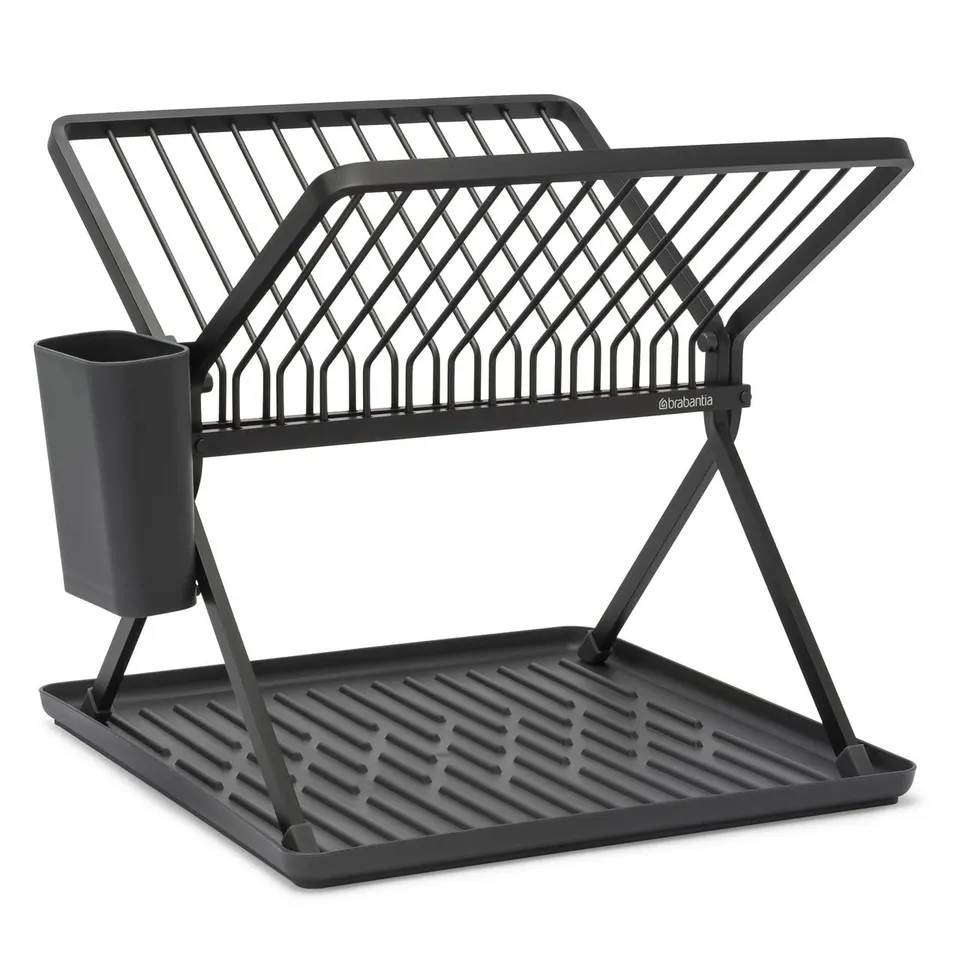 brabantia-sinkside-scolapiatti-pieghevole-compatto-con-vassoio-salvagoccia-fino- image 1