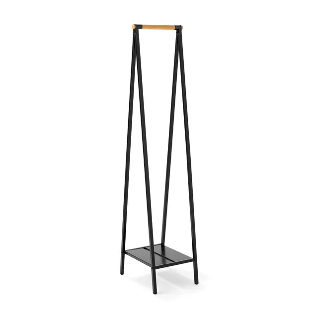 brabantia-linn-compact-appendiabiti-stand-asta-in-bamb-ripiano-portaoggetti-tela image 1