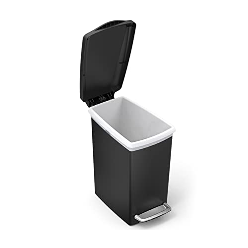 simplehuman-cw1329-cestino-pattumiera-sottile-con-pedale-10-l-plastica-nera-per- image 7