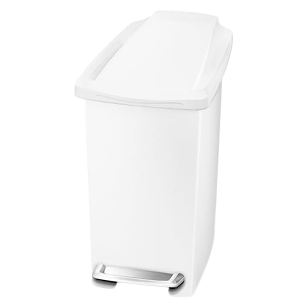 simplehuman-cw1329-cestino-pattumiera-sottile-con-pedale-10-l-plastica-nera-per- image 5