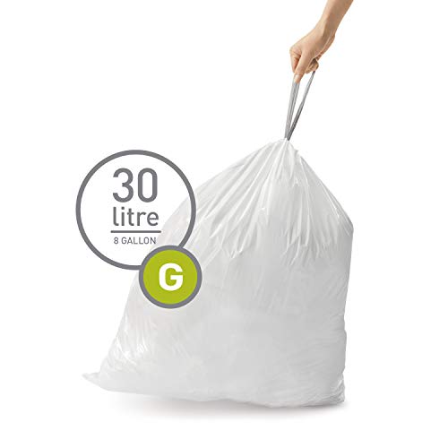 simplehuman-sacchetti-spazzatura-custom-fit-codice-j-bianchi-5-confezioni-da-20- image 8