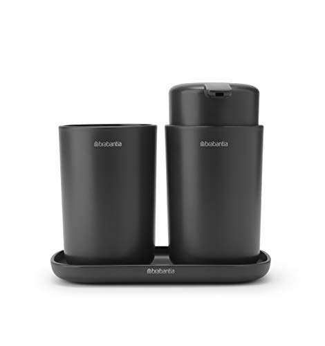 brabantia-set-da-bagno-3-pezzi-con-dispenser-sapone-250-ml-portaspazzolini-con-d image 7