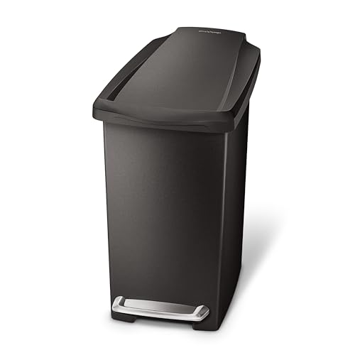 simplehuman-cw1329-cestino-pattumiera-sottile-con-pedale-10-l-plastica-nera-per- image 6