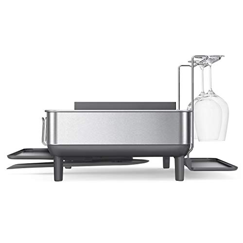 simplehuman-scolapiatti-con-telaio-in-acciaio-inox-beccuccio-girevole-e-supporto image 6