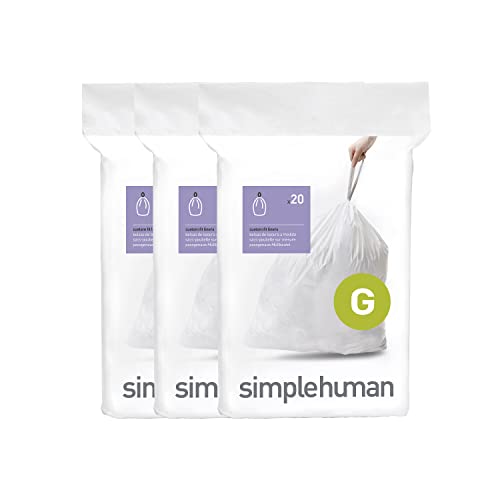 simplehuman-sacchi-spazzatura-codice-g-bianchi-3-x-confezione-da-20-60-sacchetti image 6