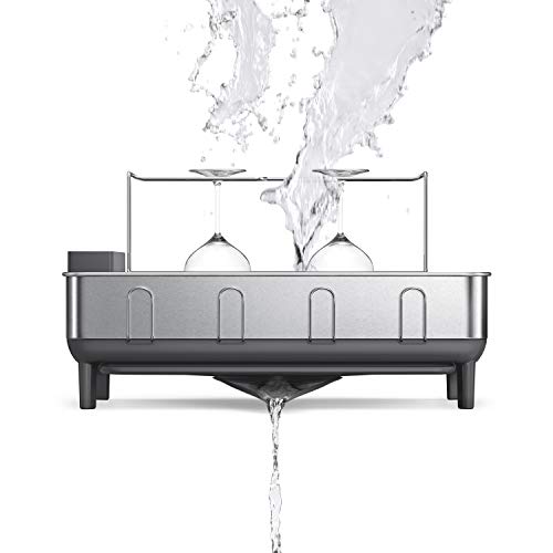 simplehuman-scolapiatti-con-telaio-in-acciaio-inox-beccuccio-girevole-e-supporto image 8