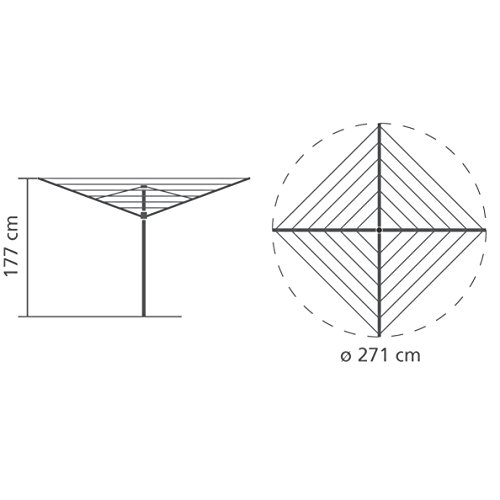 brabantia-essential-stendibiancheria-ad-ombrello-da-esterno-con-40-m-di-corde-re image 7