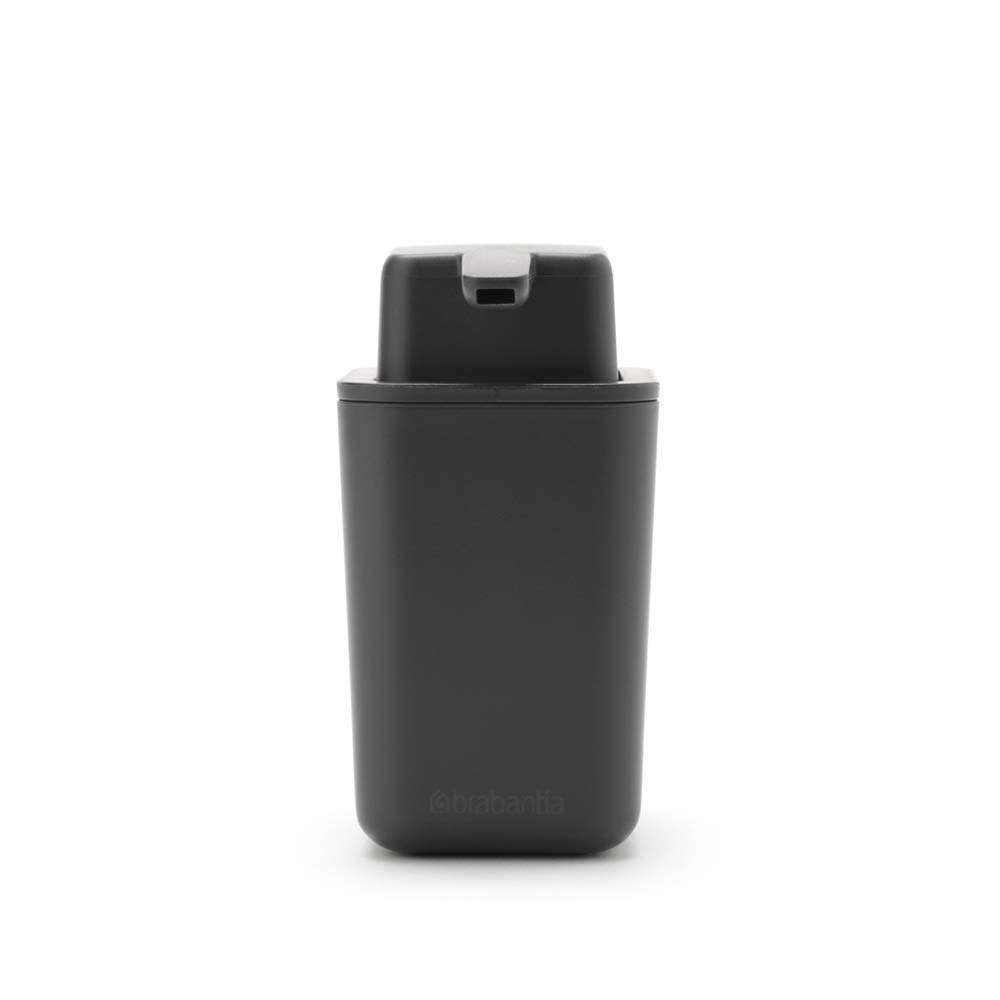 brabantia-dispenser-di-sapone-rettangolare-200-ml-grigio-scuro-antigoccia-e-mono image 2