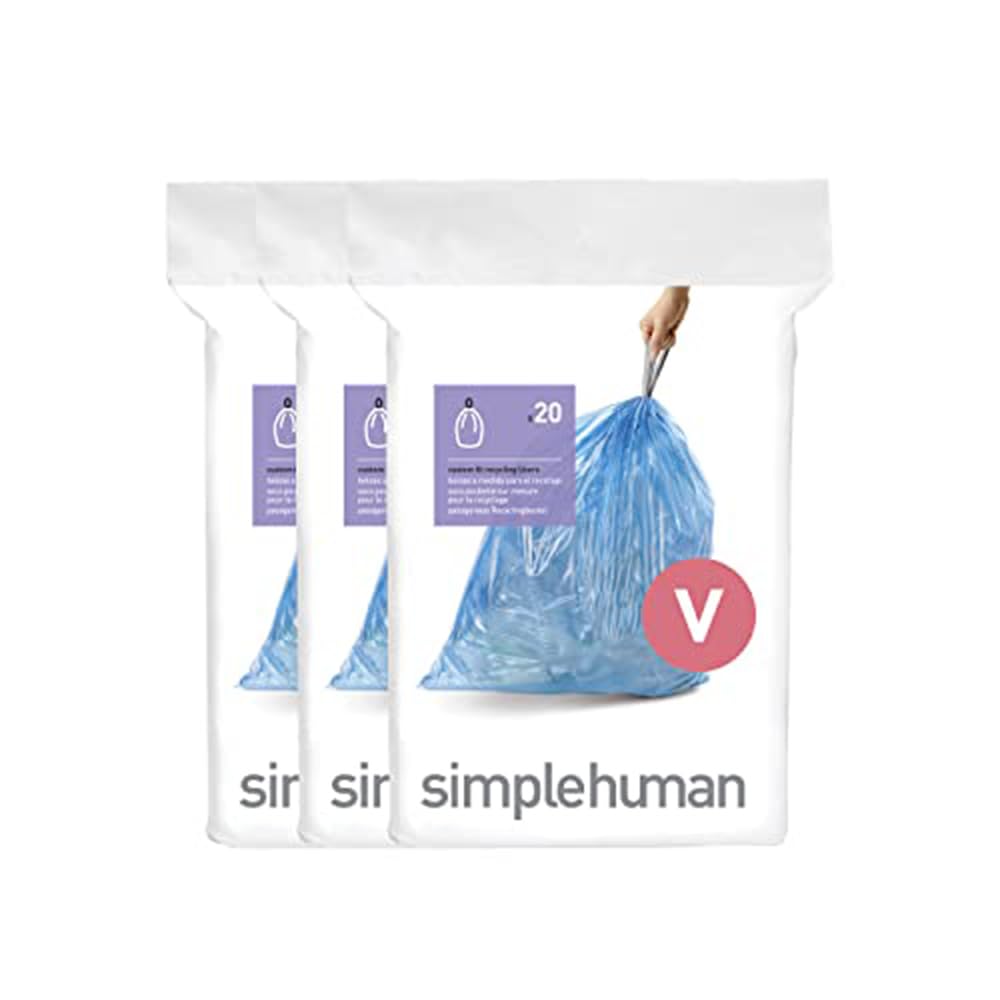 simplehuman-cw0269-sacchetti-spazzatura-su-misura-codice-v-blu-riciclo-16l-3-x-c image 1