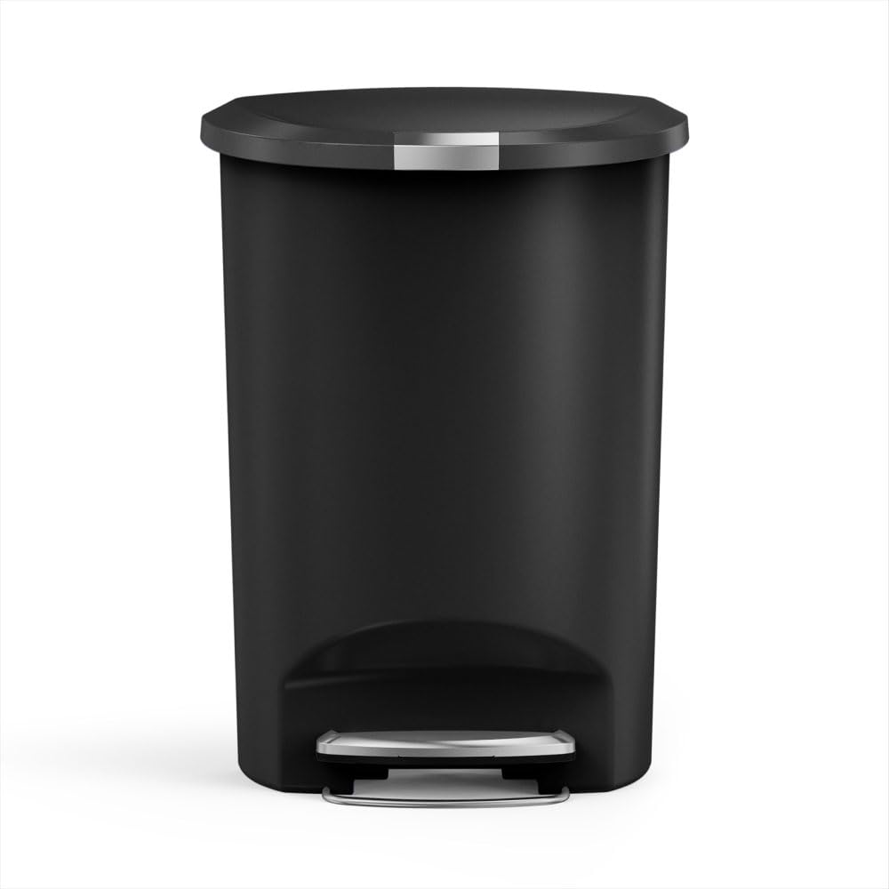 simplehuman-cw1355-cestino-pattumiera-semi-rotondo-con-pedale-cucina-plastica-ne image 1