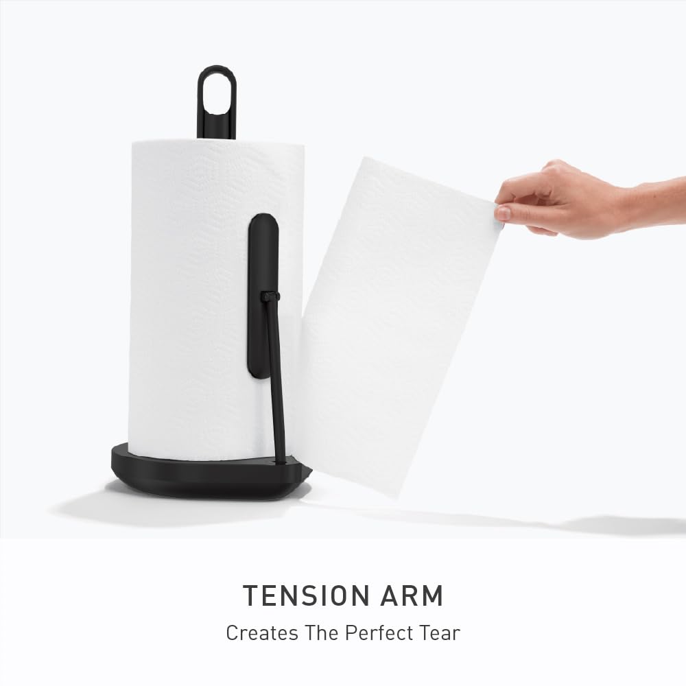 simplehuman-portarotolo-porta-asciugamani-di-carta-a-tensione-in-piedi-strappo-c image 3