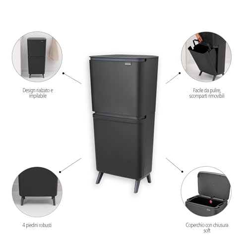 brabantia-sortup-hi-20-25-litri-pattumiera-differenziata-alta-e-stretta-con-2-se image 8