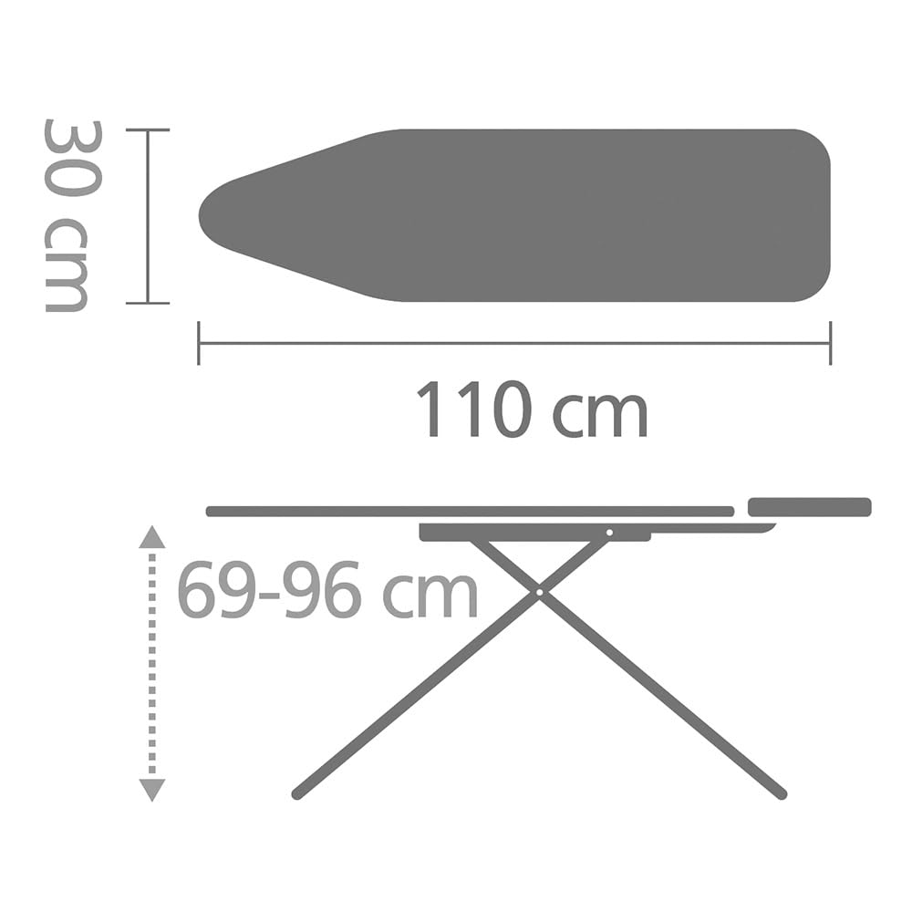 brabantia-ironing-board-a-110-x-30-cm-con-fodera-in-100-cotone-fairtrade-altezza image 5
