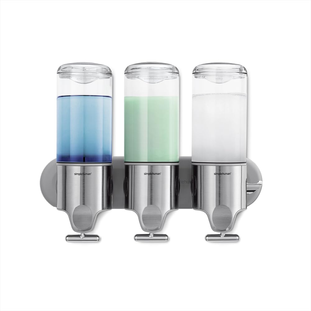 simplehuman-bt1028-erogatore-doppio-a-parete-per-sapone-e-shampoo-barra-a-t-pres image 7
