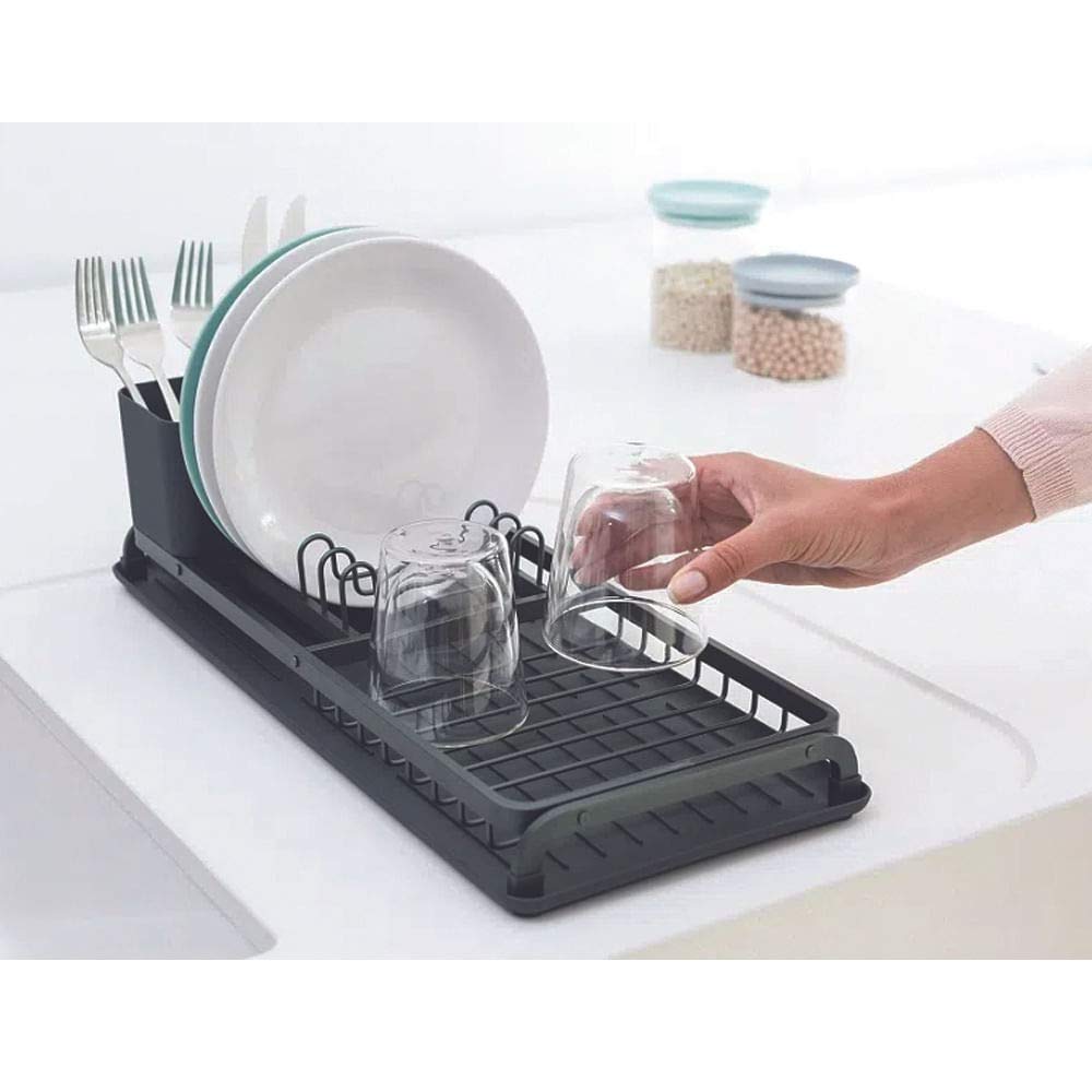 brabantia-compact-sink-side-scolapiatti-compatto-alluminio-dark-grey-con-scolapo image 5