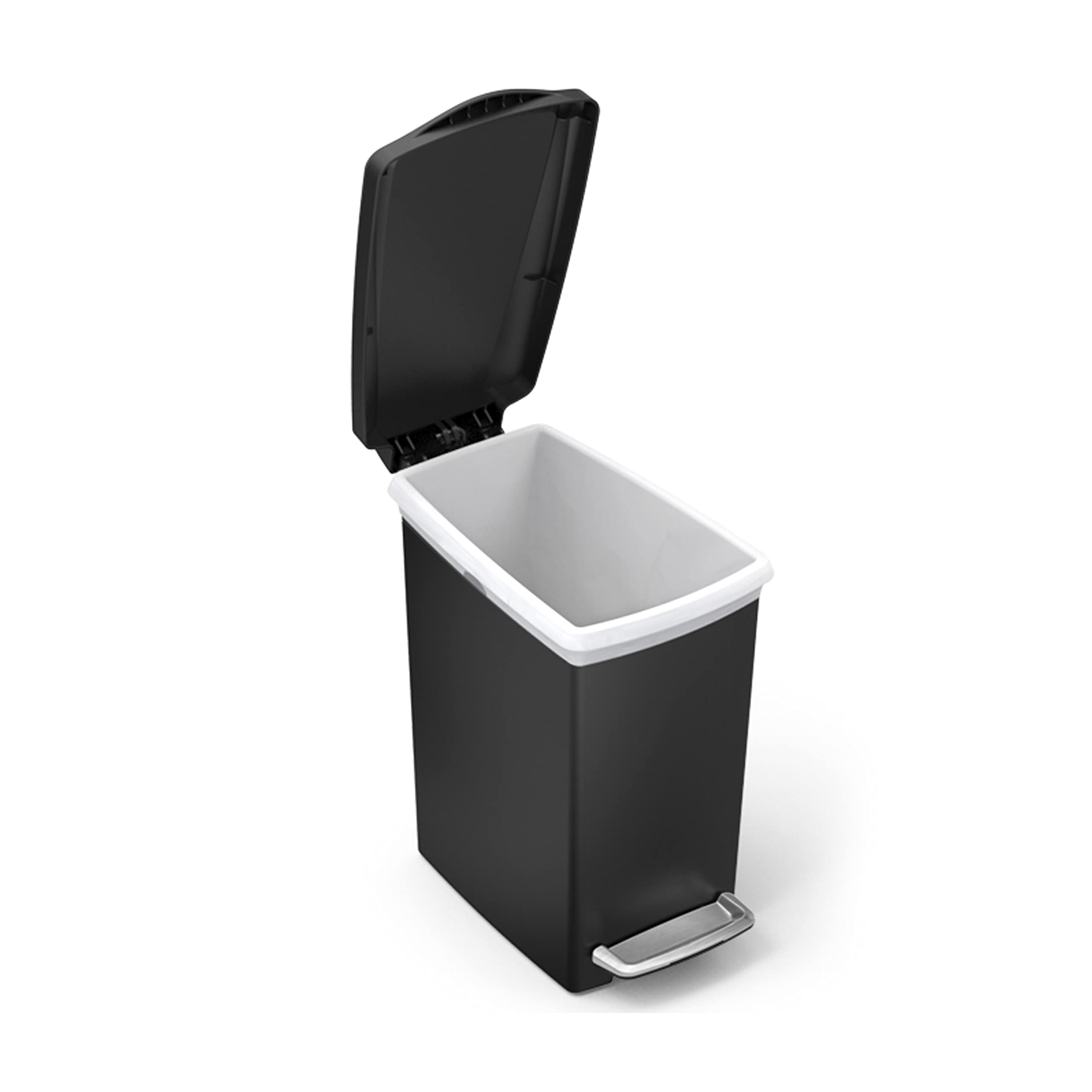 simplehuman-cw1329-cestino-pattumiera-sottile-con-pedale-10-l-plastica-nera-per- image 2