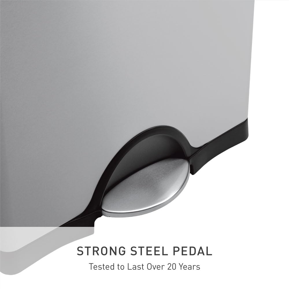 simplehuman-cw1830-cestino-rettangolare-per-raccolta-differenziata-46l-30-16-pat image 3