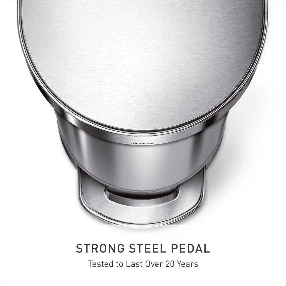 simplehuman-cw2044-cestino-a-pedale-sottile-45-l-acciaio-inox-spazzolato-coperch image 4