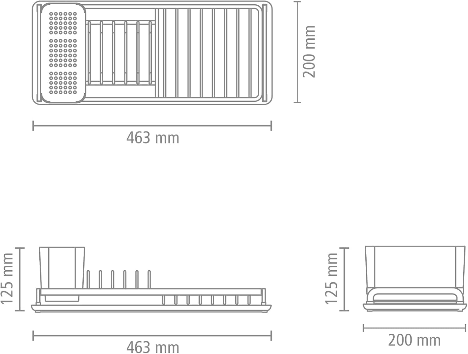 brabantia-scolapiatti-da-lavello-compatto-sinkside-con-cestello-portaposate-rimo image 4