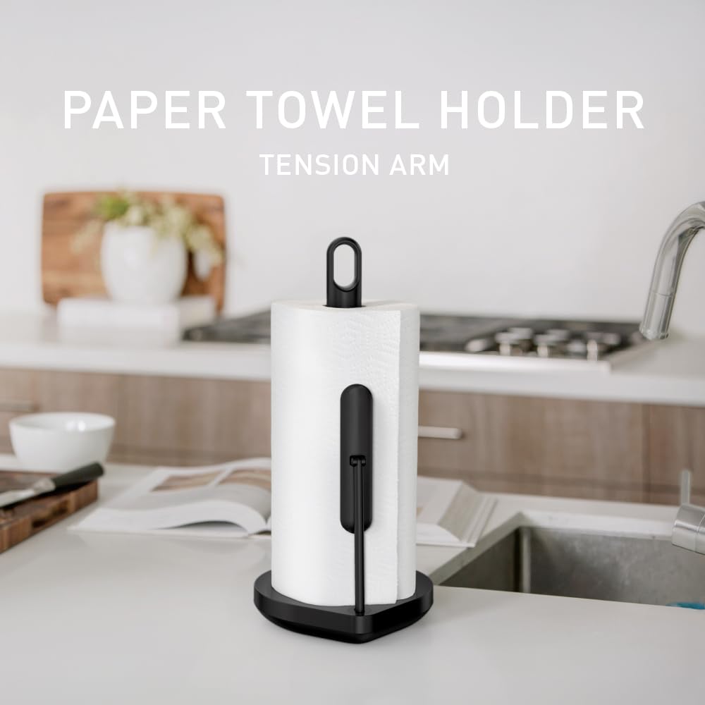 simplehuman-portarotolo-porta-asciugamani-di-carta-a-tensione-in-piedi-strappo-c image 2