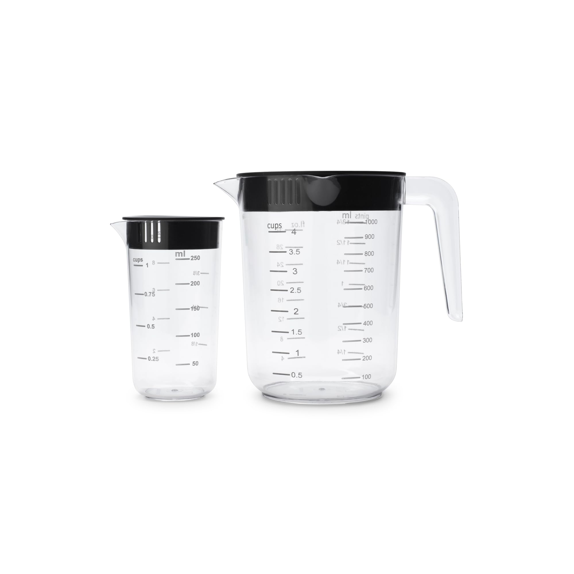 brabantia-tasty-set-di-2-caraffe-dosatrici-annidabili-250ml-e-1000ml-con-doppio- image 1