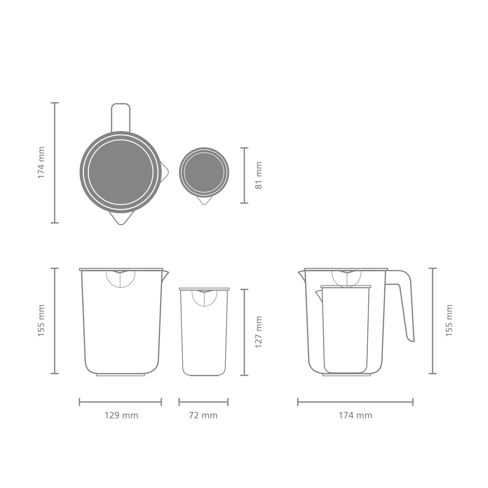 brabantia-tasty-set-di-2-caraffe-dosatrici-annidabili-250ml-e-1000ml-con-doppio- image 5