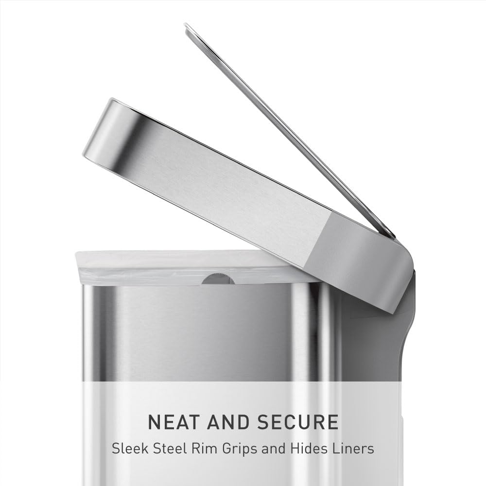 simplehuman-cw2024-cestino-rettangolare-a-pedale-45l-acciaio-inox-spazzolato-por image 3
