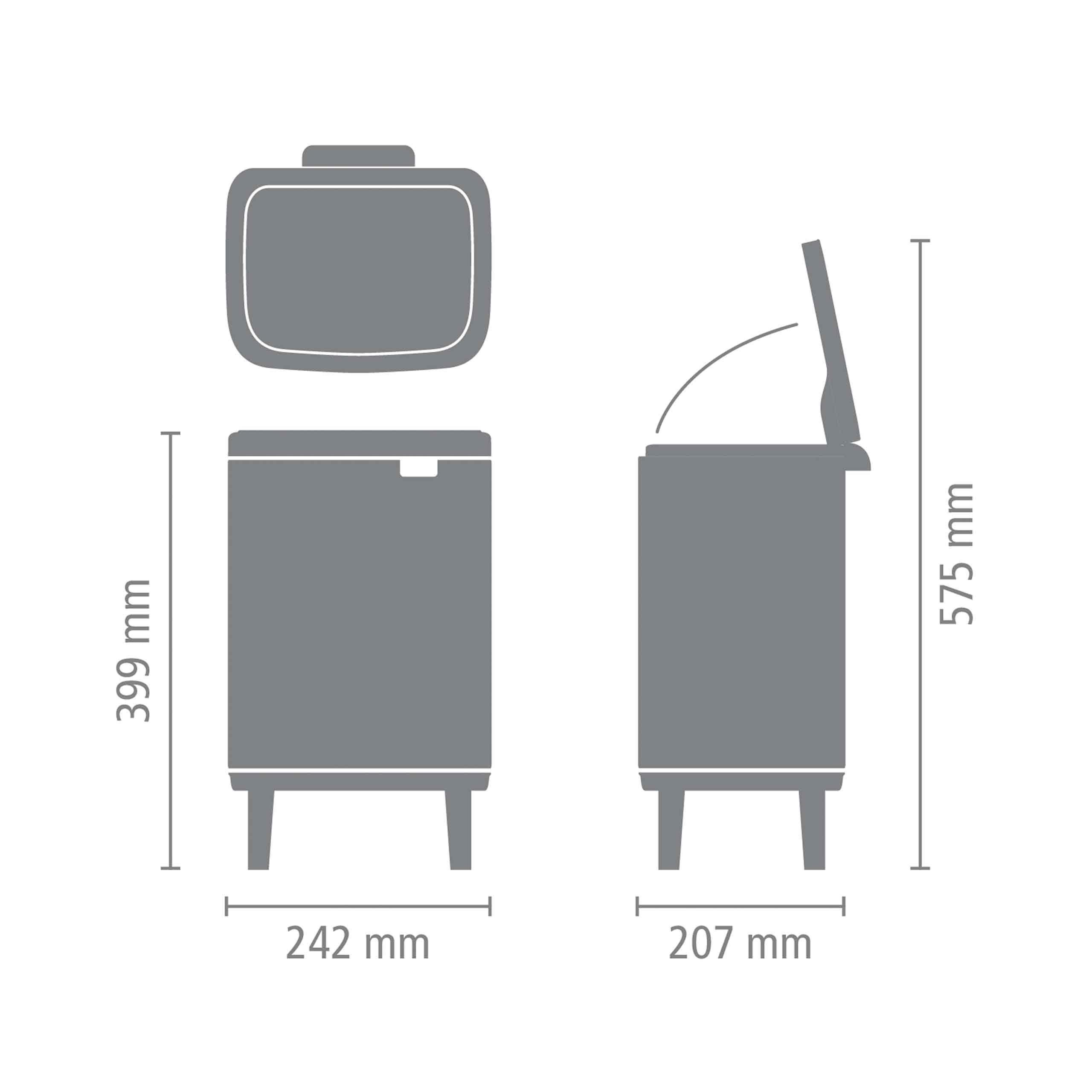 brabantia-bo-hi-7-litri-cestino-bagno-compatto-con-coperchio-soft-close-e-secchi image 3