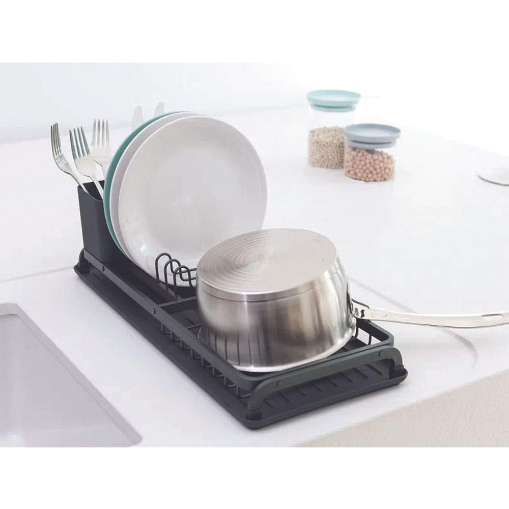 brabantia-compact-sink-side-scolapiatti-compatto-alluminio-dark-grey-con-scolapo image 3