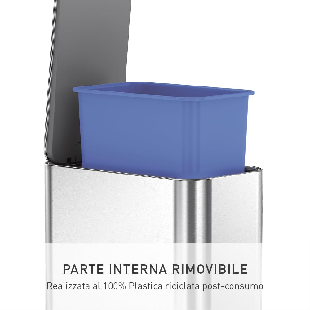 simplehuman-pattumiera-a-pedale-da-bagno-slim-in-acciaio-inox-spazzolato-5-litri image 7