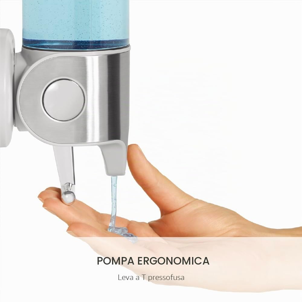 simplehuman-bt1028-erogatore-doppio-a-parete-per-sapone-e-shampoo-barra-a-t-pres image 3