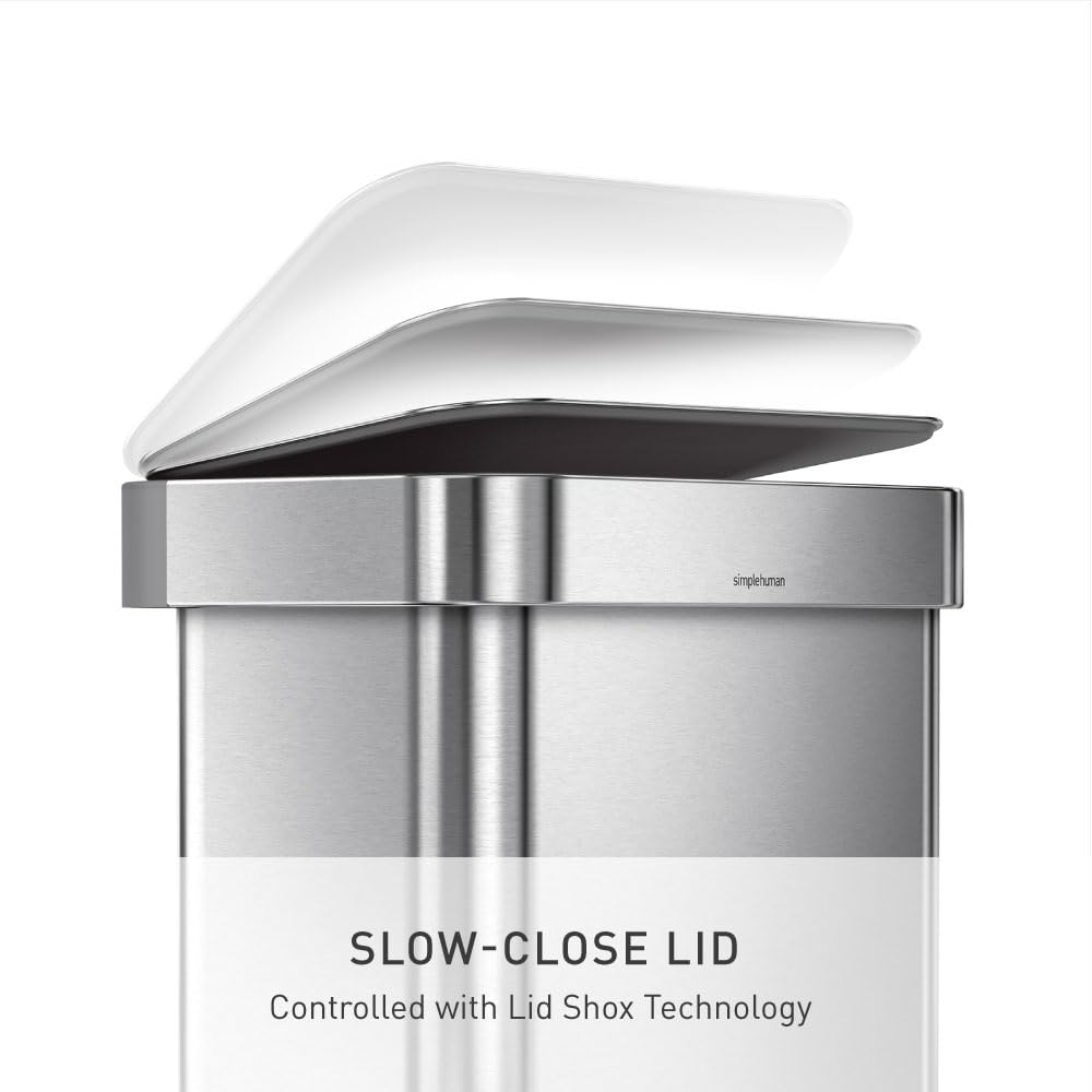simplehuman-cw2024-cestino-rettangolare-a-pedale-45l-acciaio-inox-spazzolato-por image 7