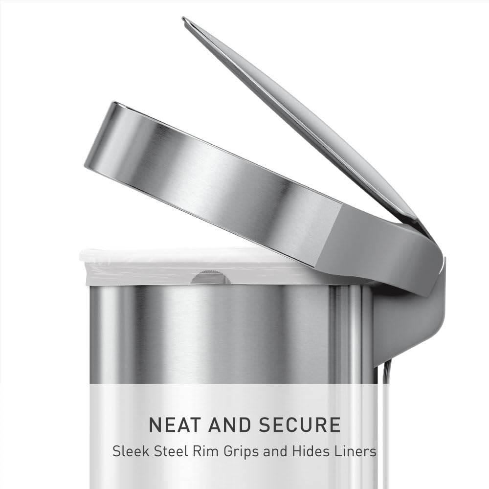 simplehuman-cw2030-cestino-pattumiera-semi-rotondo-con-pedale-45-l-acciaio-inox- image 3