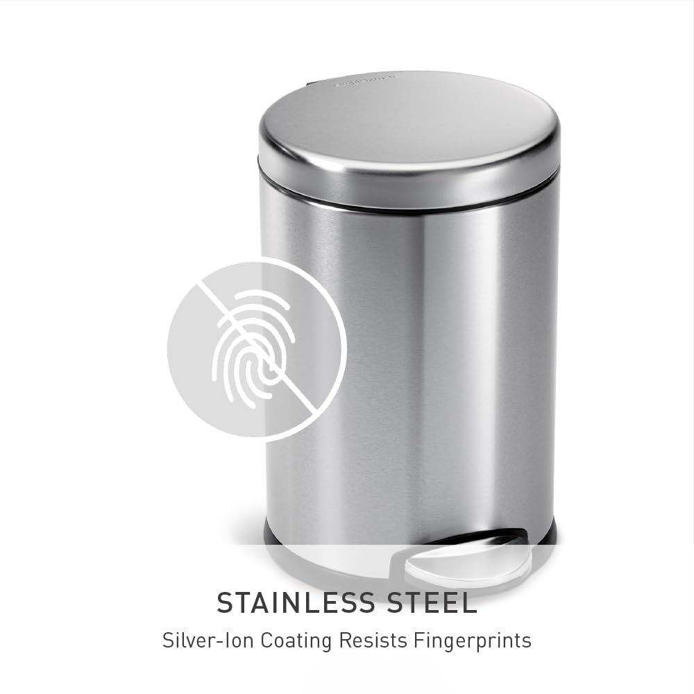 simplehuman-cw1852cb-cestino-rotondo-con-pedale-4-5l-pattumiera-per-bagno-in-acc image 4