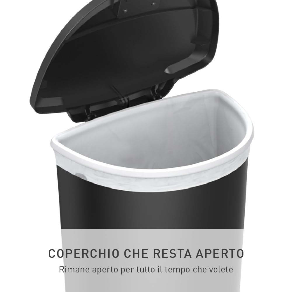 simplehuman-cw1355-cestino-pattumiera-semi-rotondo-con-pedale-cucina-plastica-ne image 6