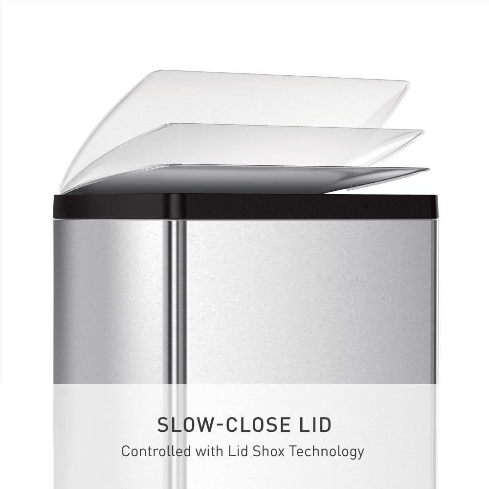 simplehuman-cw1830-cestino-rettangolare-per-raccolta-differenziata-46l-30-16-pat image 4