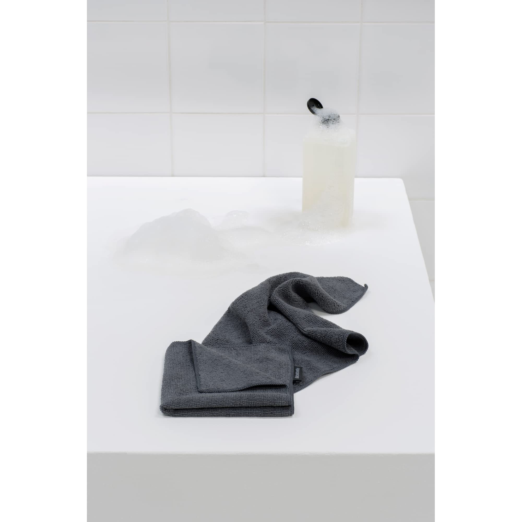 brabantia-sink-side-set-2-panni-pulizia-in-microfibra-dark-grey-assorbenti-e-lav image 3