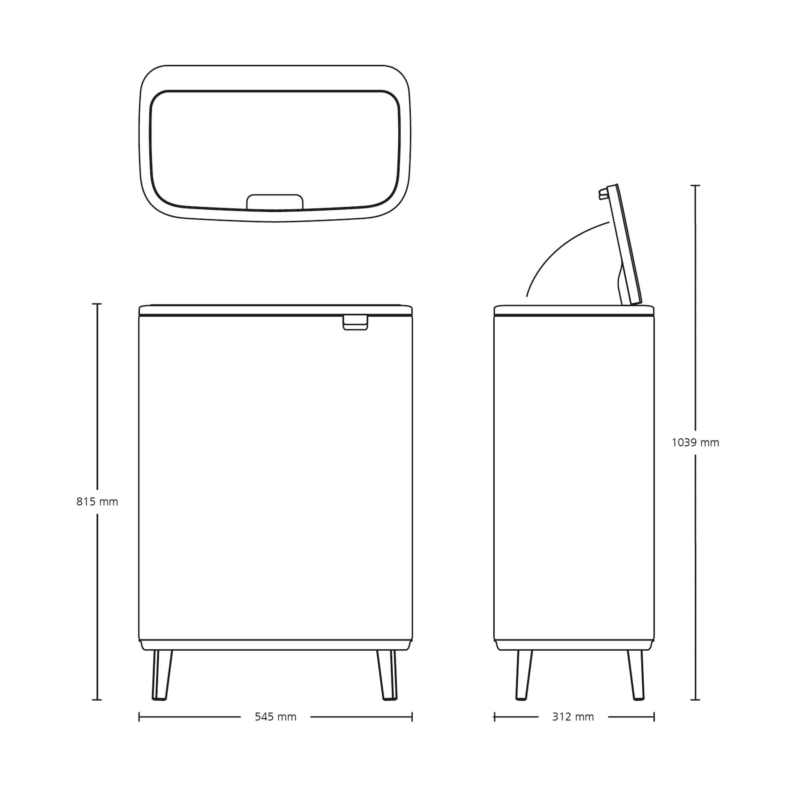 brabantia-bo-touch-bin-hi-2x30-litri-pattumiera-doppio-scomparto-extra-large-con image 3