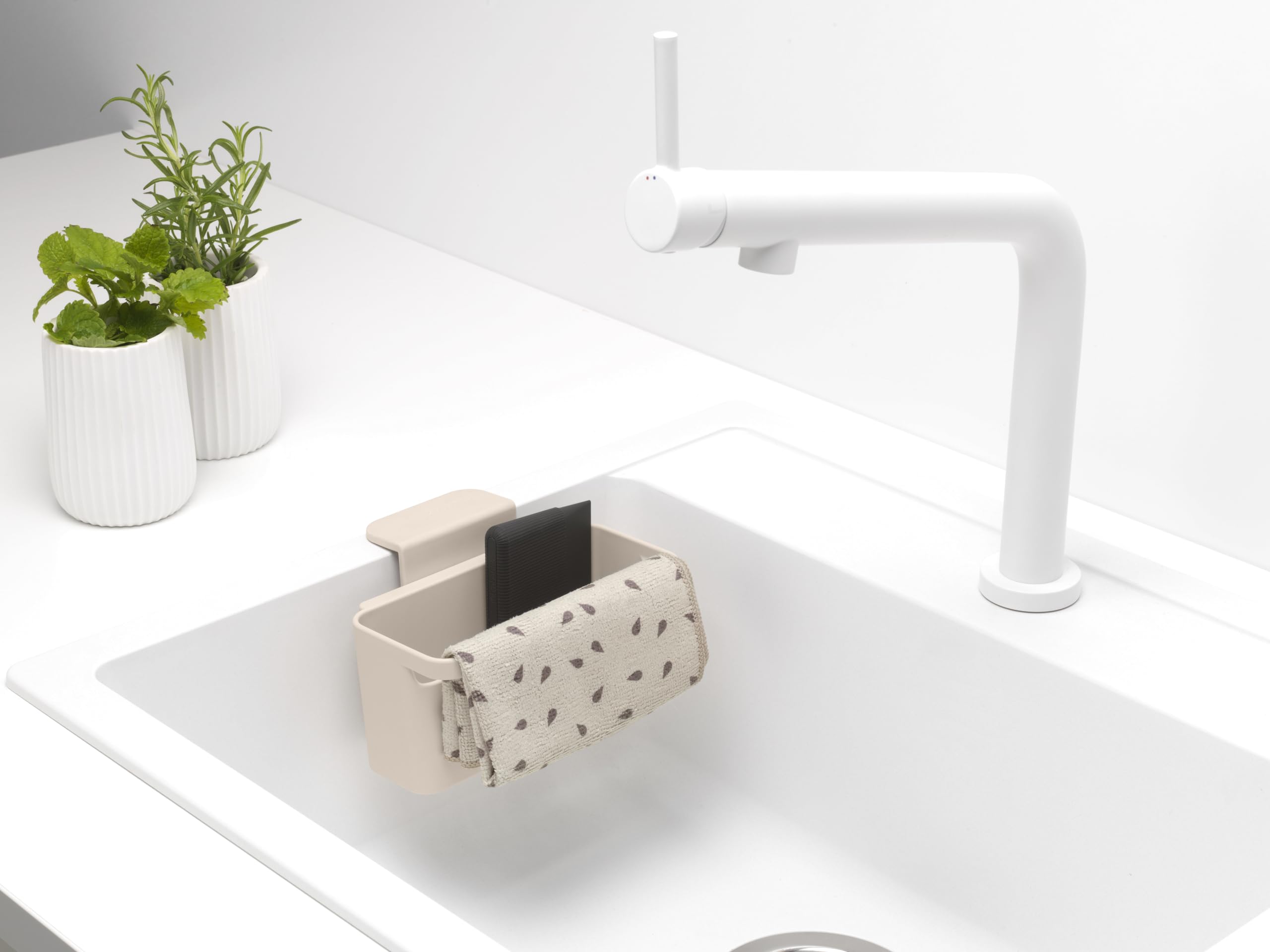 brabantia-sinkside-organizer-da-lavandino-soft-beige-con-ventose-e-supporto-anti image 5