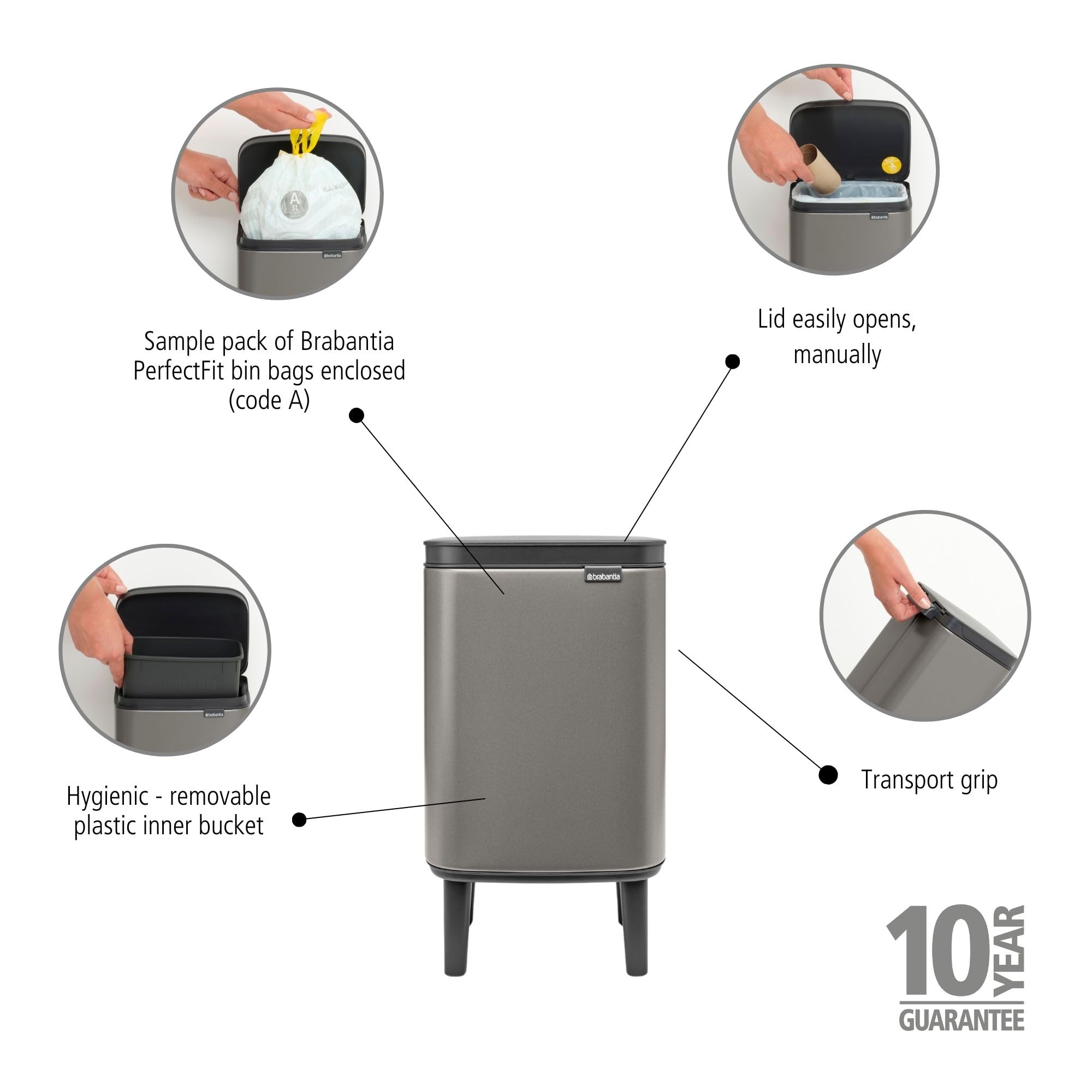 brabantia-bo-waste-bin-hi-pattumiera-4l-con-coperchio-a-chiusura-ammortizzata-se image 4