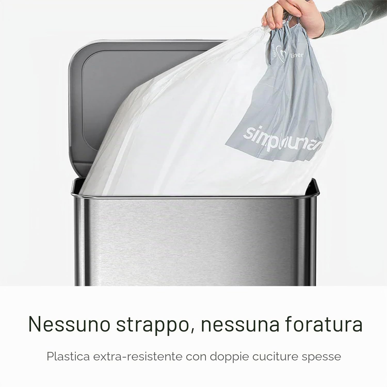 simplehuman-code-m-100-sacchetti-pattumiera-su-misura-45-l-50-riciclati-con-mani image 3