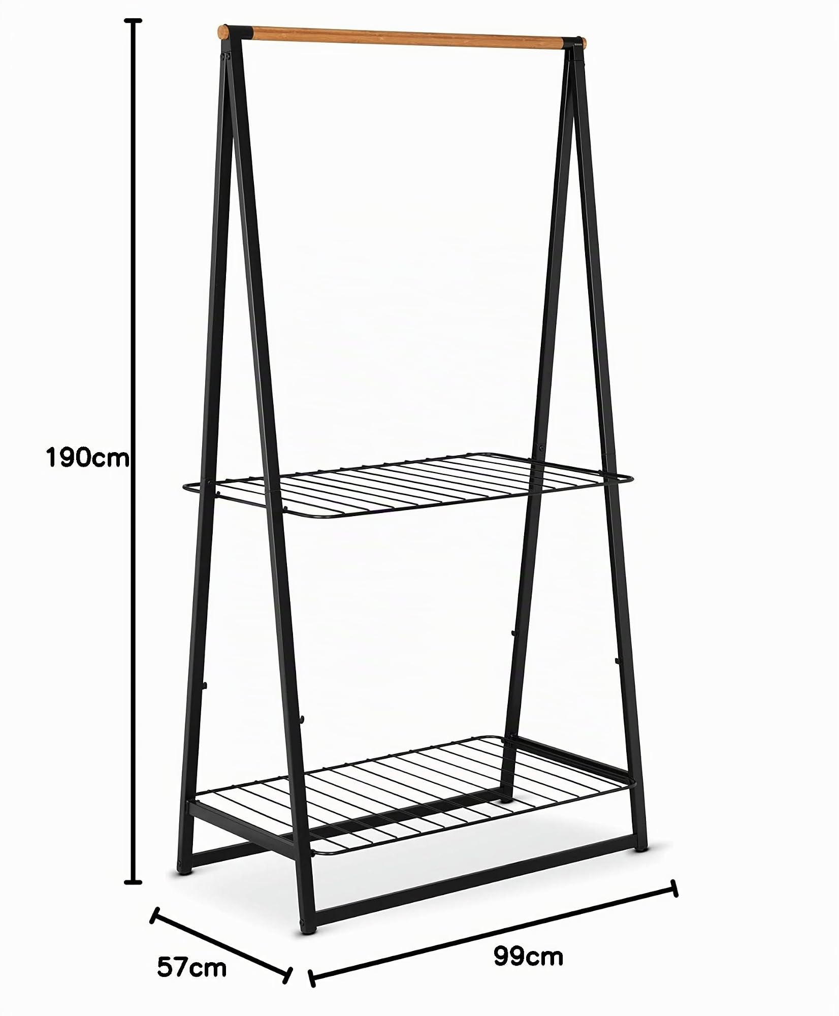 brabantia-organizer-appendiabiti-linn-nero-grande-barre-in-bamb-fino-a-28-capi-c image 8