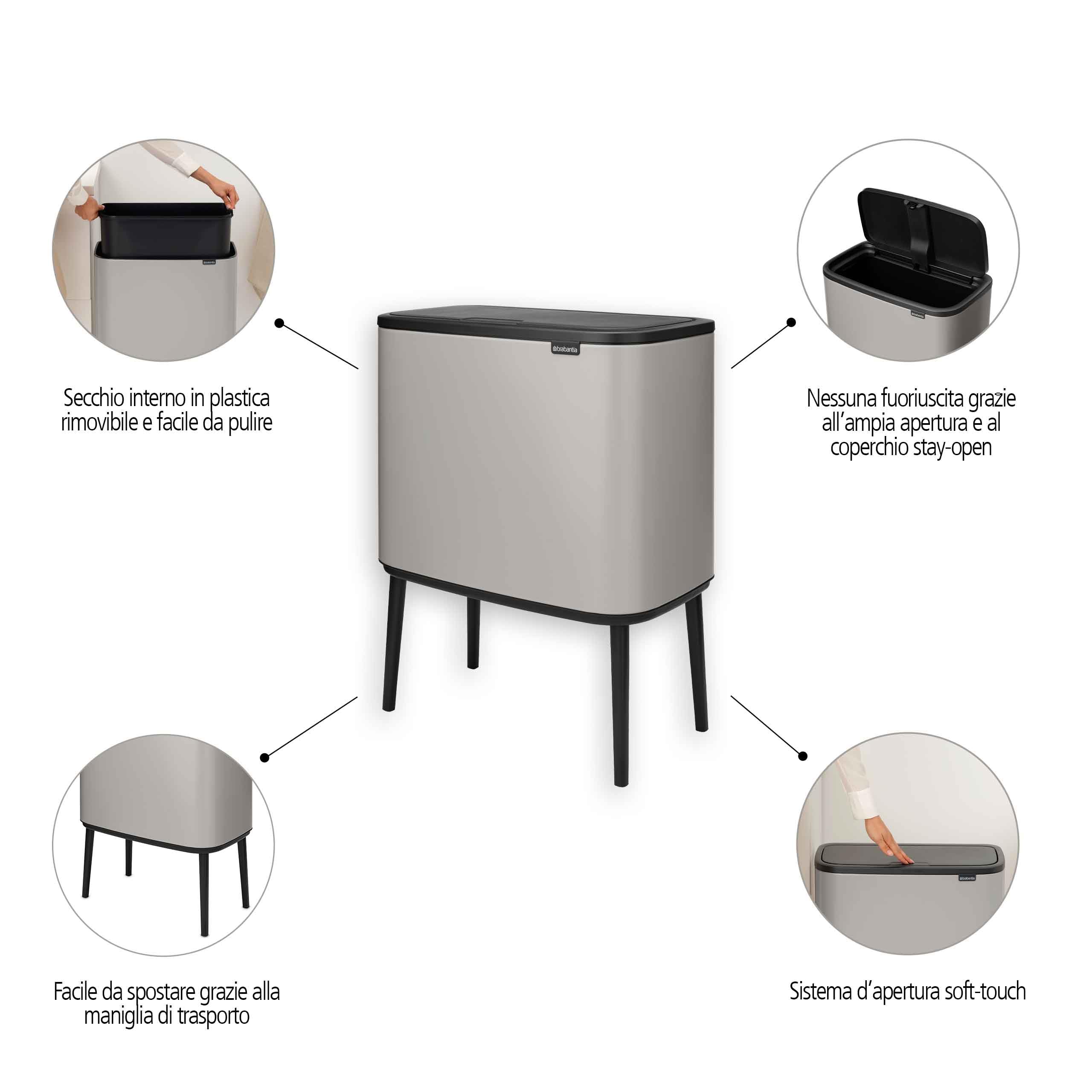 brabantia-pattumiera-bo-touch-36-litri-a-scomparto-unico-con-apertura-soft-touch image 2