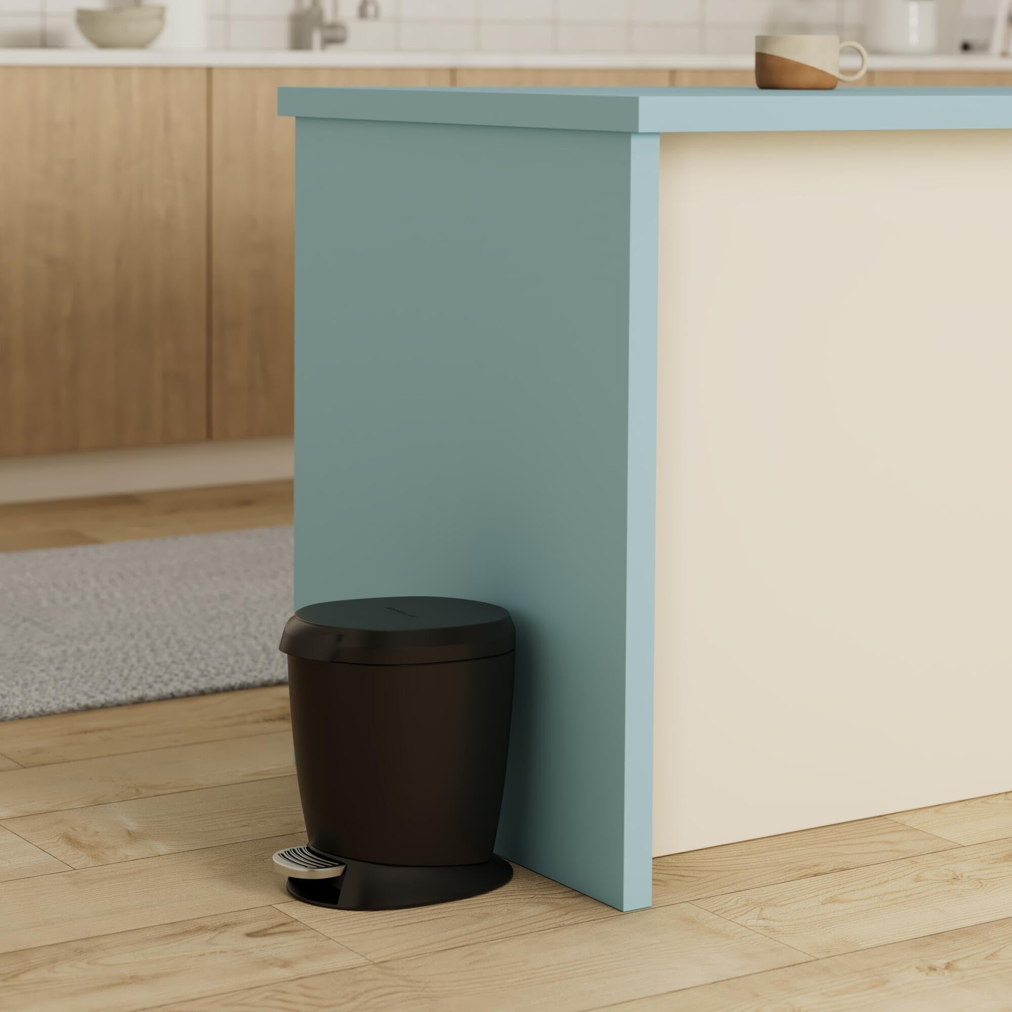 simplehuman-cw1319-cestino-rotondo-con-pedale-6-l-pattumiera-piccola-per-bagno-p image 2
